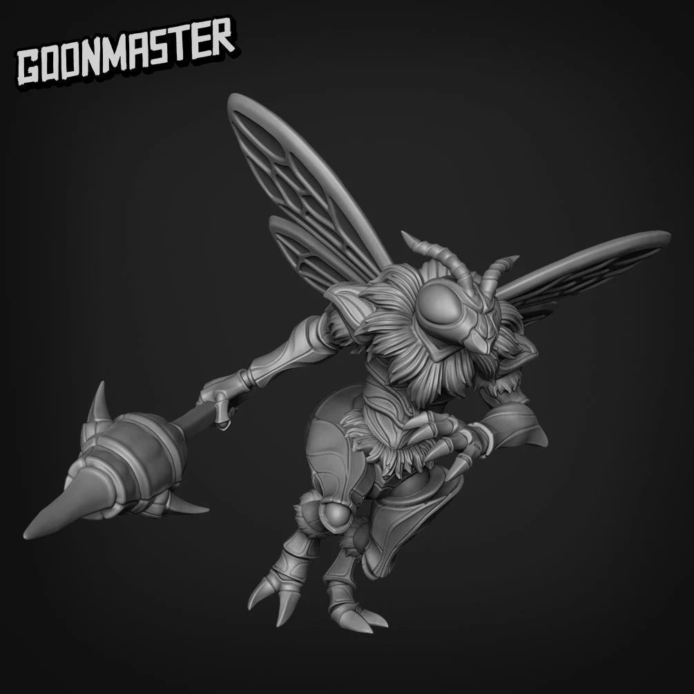 Wasp Folk Bug Miniature | Set of 5 - Tabletop RPG & D&D miniature. Perfect for wargaming & collectors