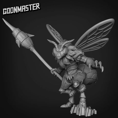 Wasp Folk Bug Miniature | Set of 5 - Tabletop RPG & D&D miniature. Perfect for wargaming & collectors