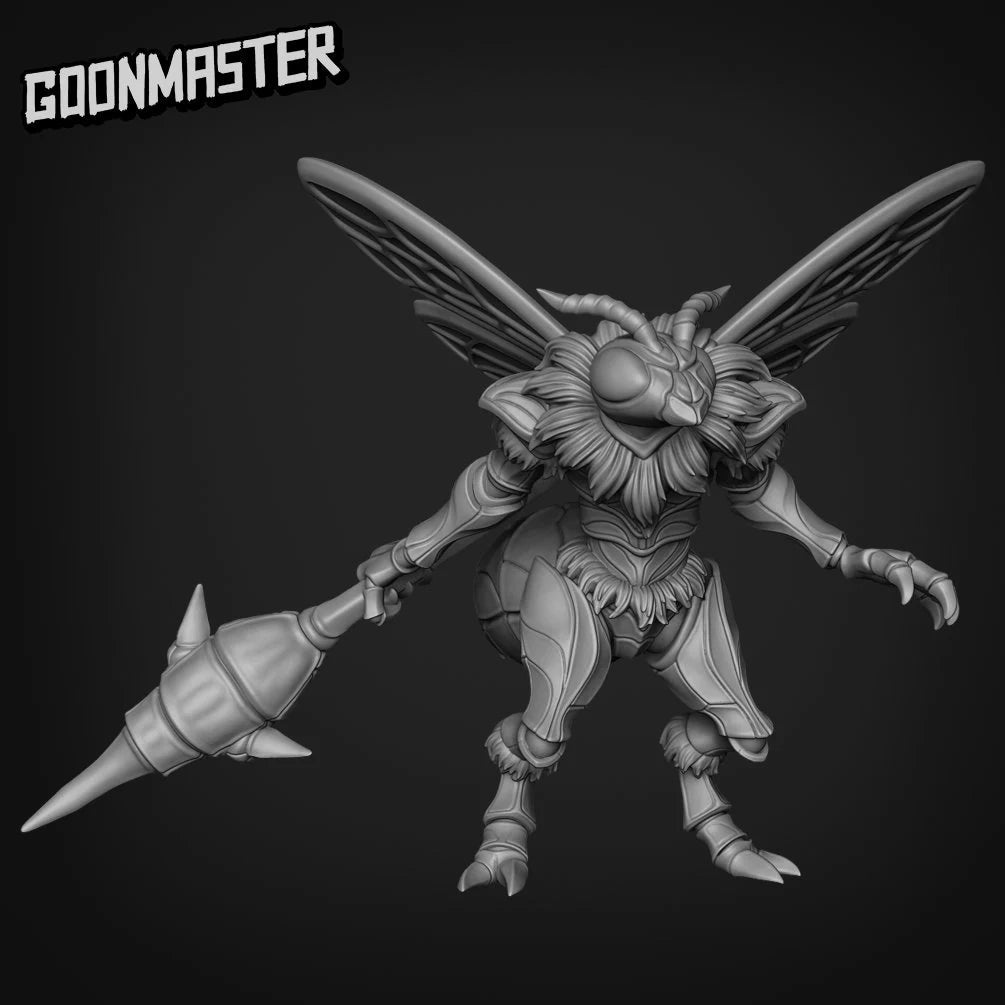 Wasp Folk Bug Miniature | Set of 5 - Tabletop RPG & D&D miniature. Perfect for wargaming & collectors
