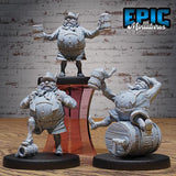 Beer Brewer NPC Miniature | Full Set All Models - Tabletop RPG & D&D miniature. Perfect for wargaming & collectors