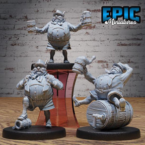 Beer Brewer NPC Miniature | Full Set All Models - Tabletop RPG & D&D miniature. Perfect for wargaming & collectors