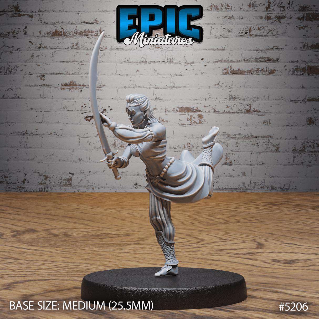 Belly Dancer Miniature | C - Tabletop RPG & D&D miniature. Perfect for wargaming & collectors