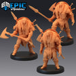 Berserker Barbarian Miniature | Set of 3 - Tabletop RPG & D&D miniature. Perfect for wargaming & collectors