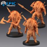 Berserker Barbarian Miniature | Set of 3 - Tabletop RPG & D&D miniature. Perfect for wargaming & collectors
