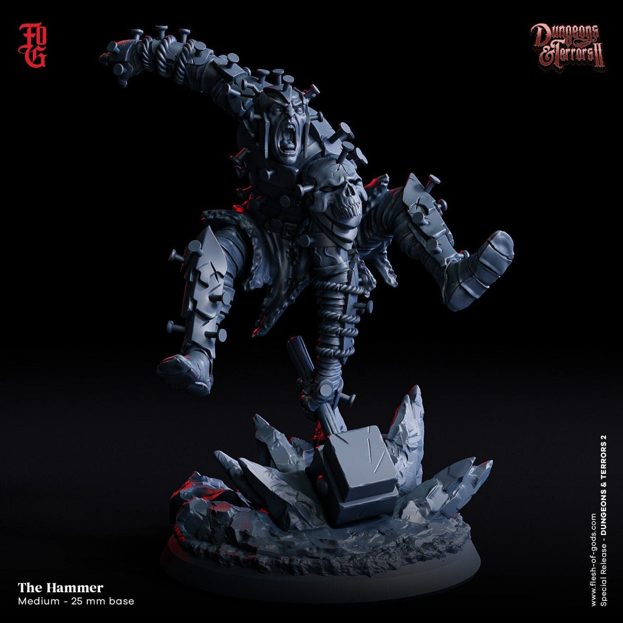 Berserker, Barbarian Miniature | The Hammer - Tabletop RPG & D&D miniature. Perfect for wargaming & collectors