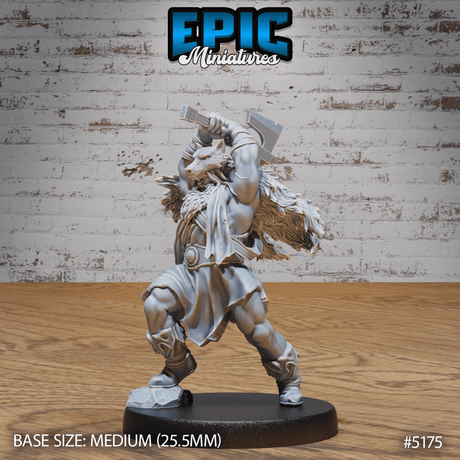 Berserker Viking Miniature | B - Tabletop RPG & D&D miniature. Perfect for wargaming & collectors