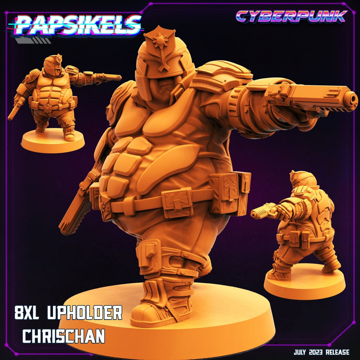 Big Boned Law Upholders Miniature | Chrischan - Tabletop RPG & D&D miniature. Perfect for wargaming & collectors