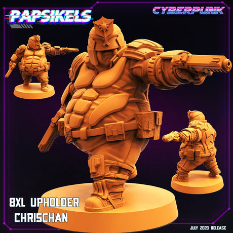 Big Boned Law Upholders Miniature | Chrischan - Tabletop RPG & D&D miniature. Perfect for wargaming & collectors