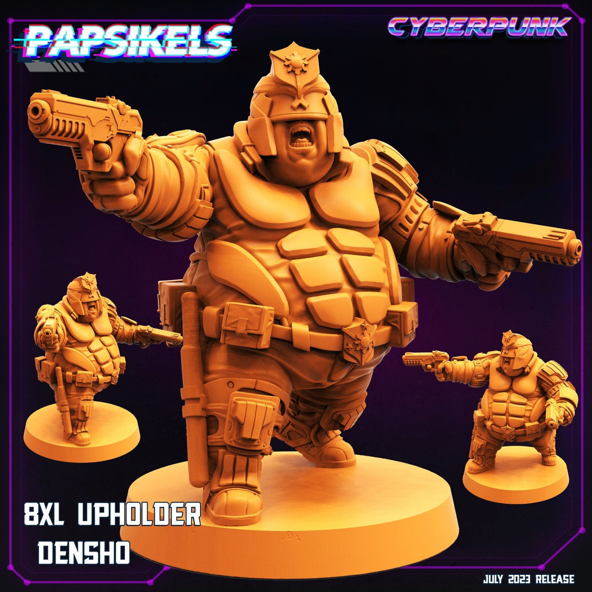 Big Boned Law Upholders Miniature | Densho - Tabletop RPG & D&D miniature. Perfect for wargaming & collectors