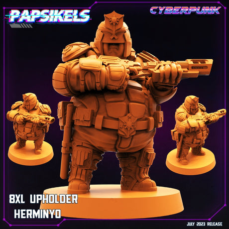 Big Boned Law Upholders Miniature | Herminyo - Tabletop RPG & D&D miniature. Perfect for wargaming & collectors