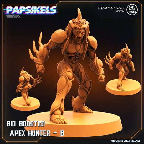 Bio Boosted Apex Hunter Miniature | Apex Hunter B - Tabletop RPG & D&D miniature. Perfect for wargaming & collectors