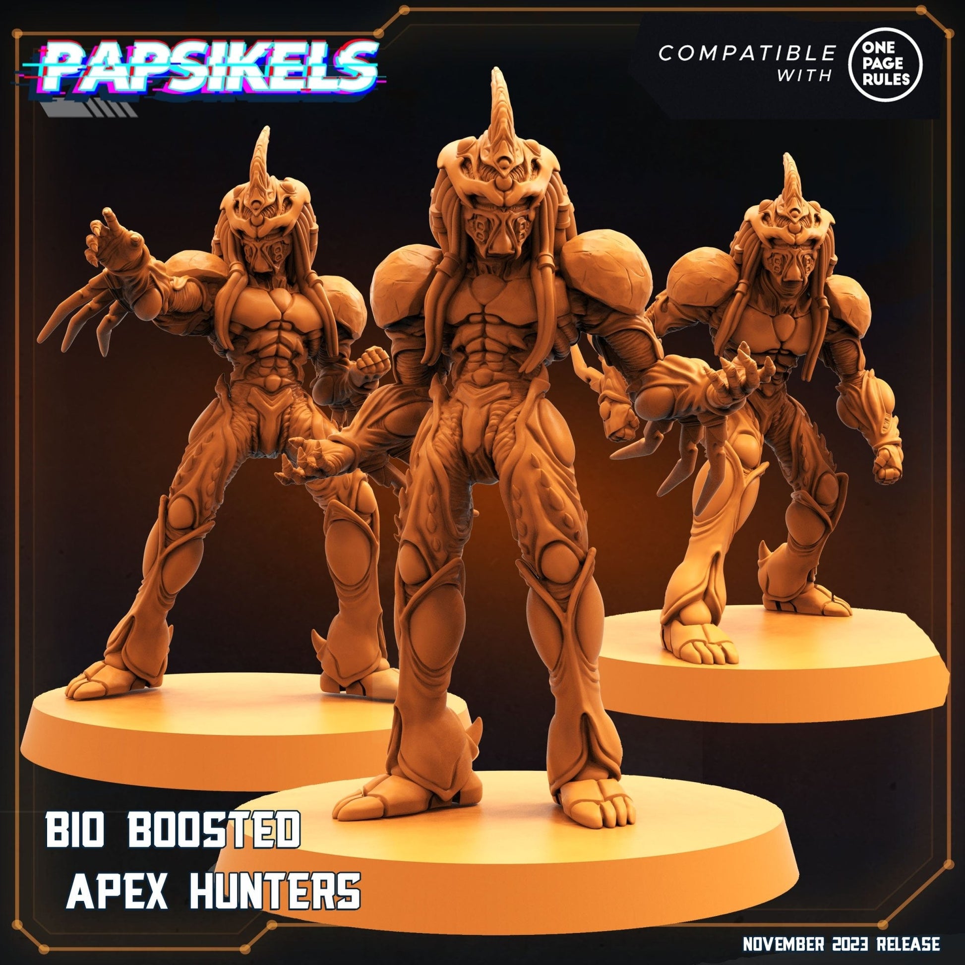 Bio Boosted Apex Hunter Miniature - Full Set All Models - 32mm
