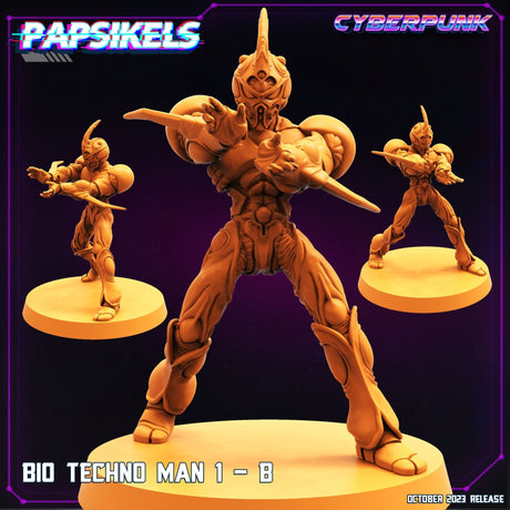 Bio Techno Men Miniature | Bio Techno Man A - Tabletop RPG & D&D miniature. Perfect for wargaming & collectors