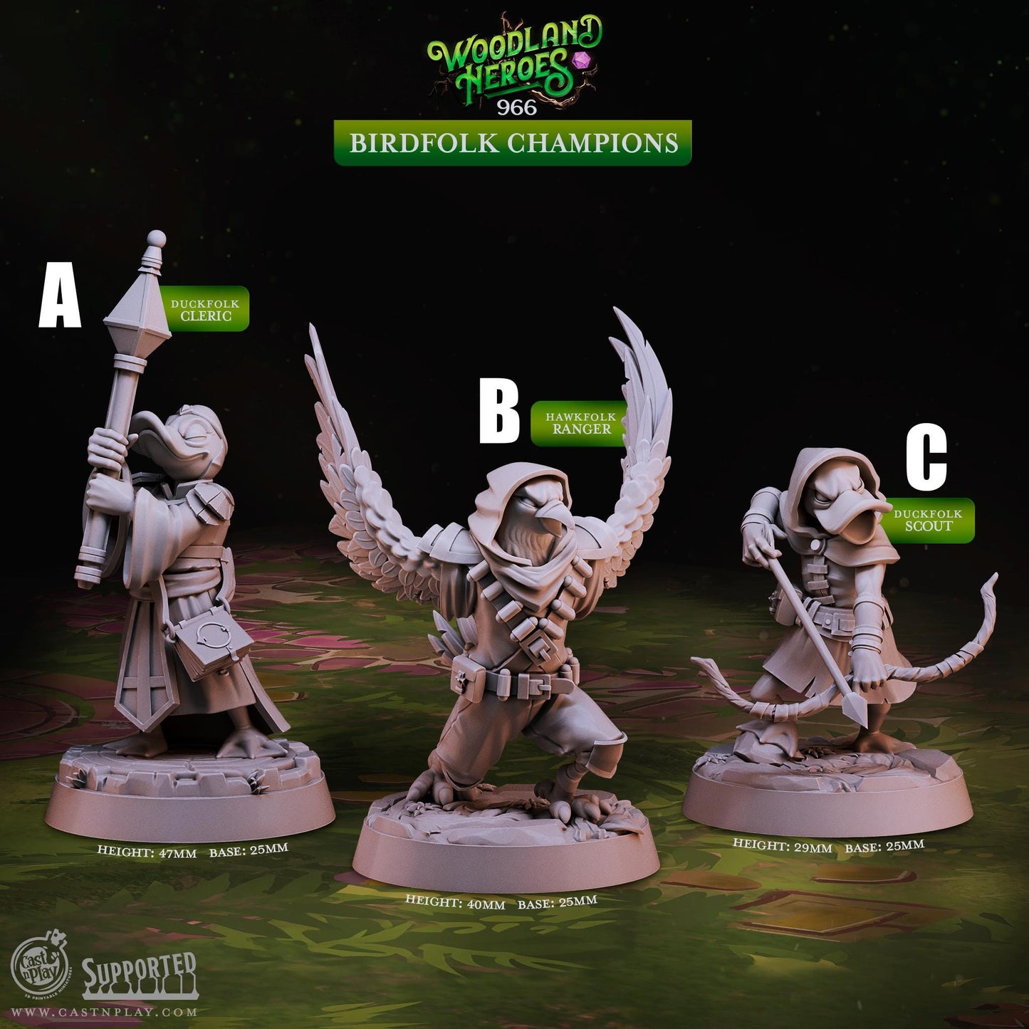 BirdFolk Miniature - Birdfolk A - 32mm