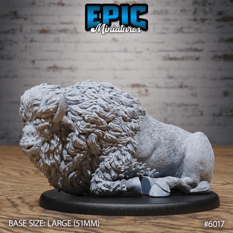 Bison Miniature | 6017 - Tabletop RPG & D&D miniature. Perfect for wargaming & collectors