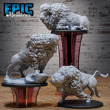 Bison Miniature | Set of 3 - Tabletop RPG & D&D miniature. Perfect for wargaming & collectors