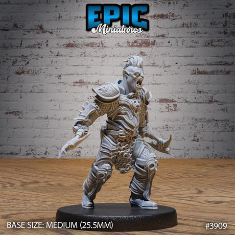 Black Guard Orc Miniature | 3909 - Tabletop RPG & D&D miniature. Perfect for wargaming & collectors