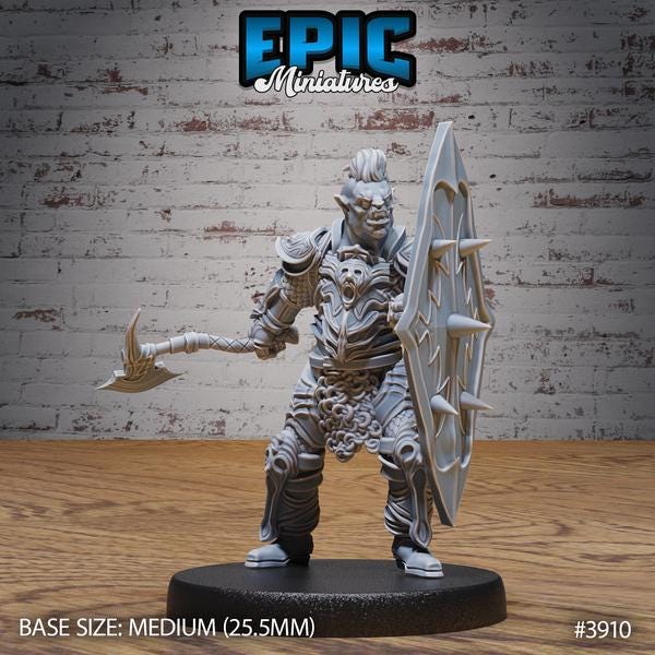 Black Guard Orc Miniature - 3910 - 32mm