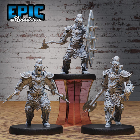 Black Guard Orc Miniature - Full Set All Models - 32mm
