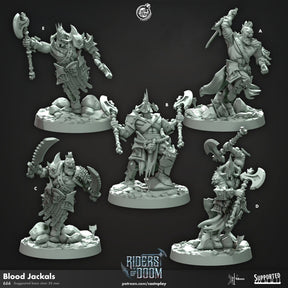 Blood Jackals Miniature | A - Tabletop RPG & D&D miniature. Perfect for wargaming & collectors