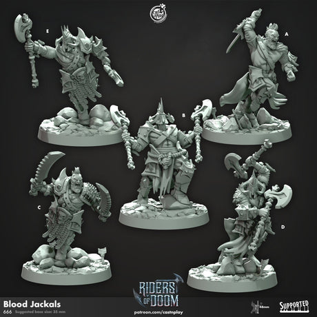 Blood Jackals Miniature | A - Tabletop RPG & D&D miniature. Perfect for wargaming & collectors