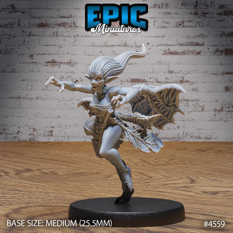 Blood Spawn, Fairy Vampire, Evil Fairy Miniature | 4559 - Tabletop RPG & D&D miniature. Perfect for wargaming & collectors