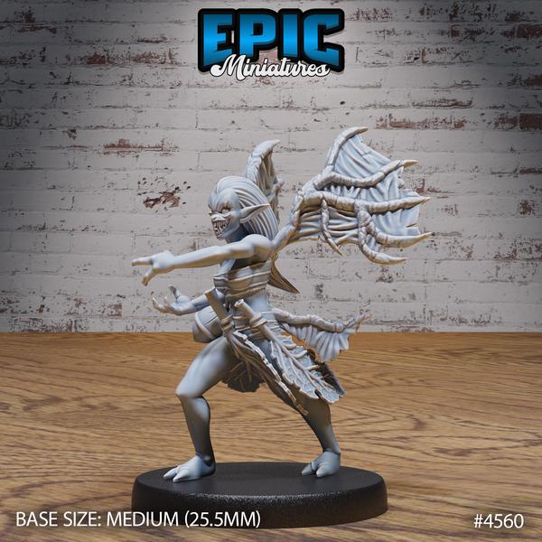 Blood Spawn, Fairy Vampire, Evil Fairy Miniature | 4560 - Tabletop RPG & D&D miniature. Perfect for wargaming & collectors