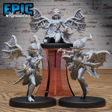 Blood Spawn, Fairy Vampire, Evil Fairy Miniature | Full Set All Models - Tabletop RPG & D&D miniature. Perfect for wargaming & collectors