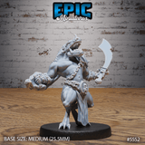 Blue Dragonspawn Miniature | C - Tabletop RPG & D&D miniature. Perfect for wargaming & collectors