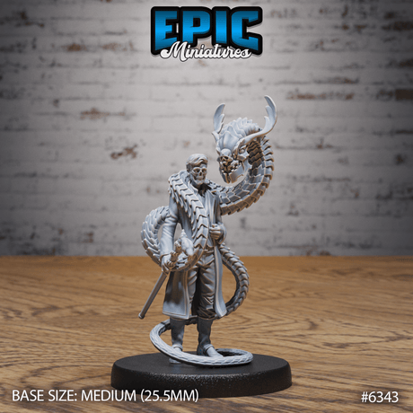 Blue Warlock Miniature | A - Tabletop RPG & D&D miniature. Perfect for wargaming & collectors