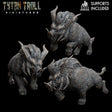 Boar Bundle Miniature | Set of 3 - Tabletop RPG & D&D miniature. Perfect for wargaming & collectors