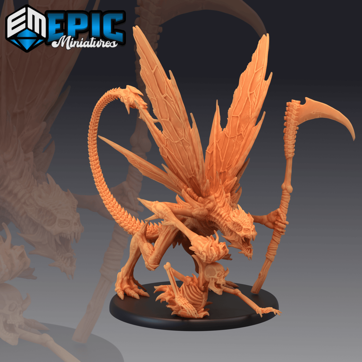 Bone Devil Miniature | D - Tabletop RPG & D&D miniature. Perfect for wargaming & collectors