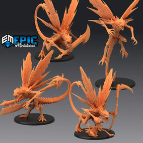 Bone Devil Miniature | Set of 4 - Tabletop RPG & D&D miniature. Perfect for wargaming & collectors