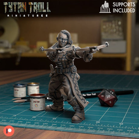 Brigand Bandit Miniature - H - 32mm