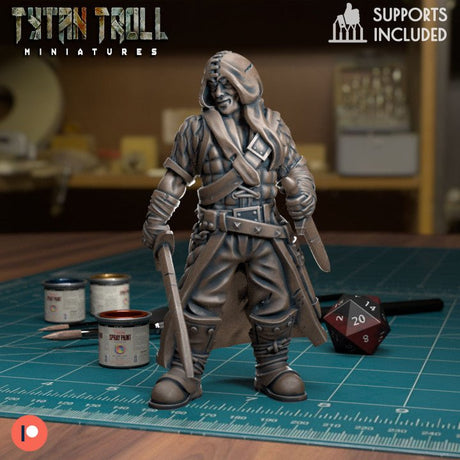 Brigand Bandit Miniature - K - 32mm