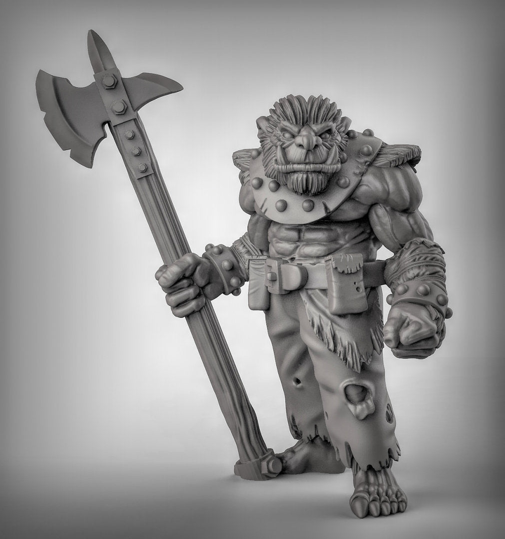 BugBear Spearmen Miniature - B - 32mm