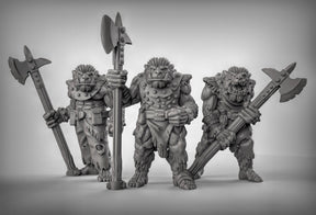 BugBear Spearmen Miniature | Set of 3 - Tabletop RPG & D&D miniature. Perfect for wargaming & collectors