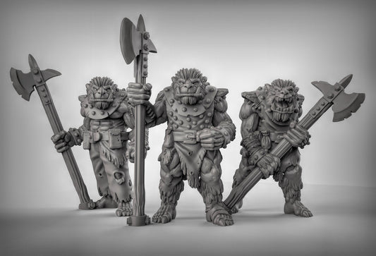 BugBear Spearmen Miniature - Set of 3 - 32mm
