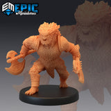 BugBear warrior Miniature | 2218 w/axe - Tabletop RPG & D&D miniature. Perfect for wargaming & collectors