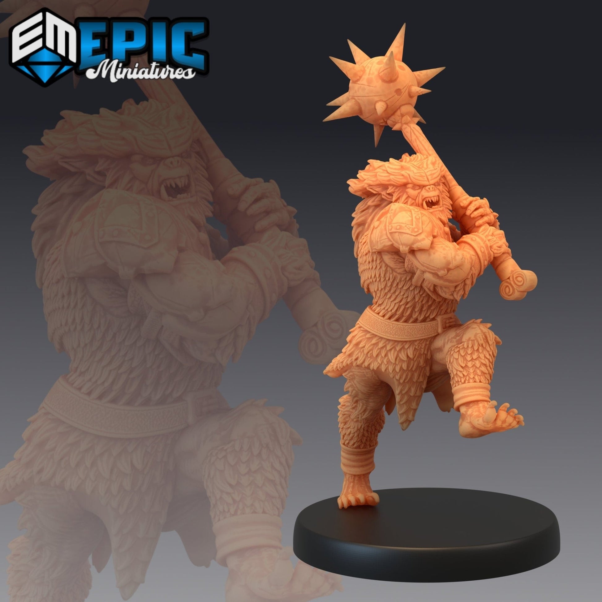 BugBear warrior Miniature - 2220 /attacking - 32mm