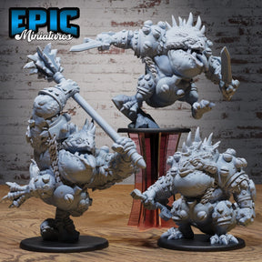 Bulky Lizard Bandit Miniature | Set of 3 - Tabletop RPG & D&D miniature. Perfect for wargaming & collectors