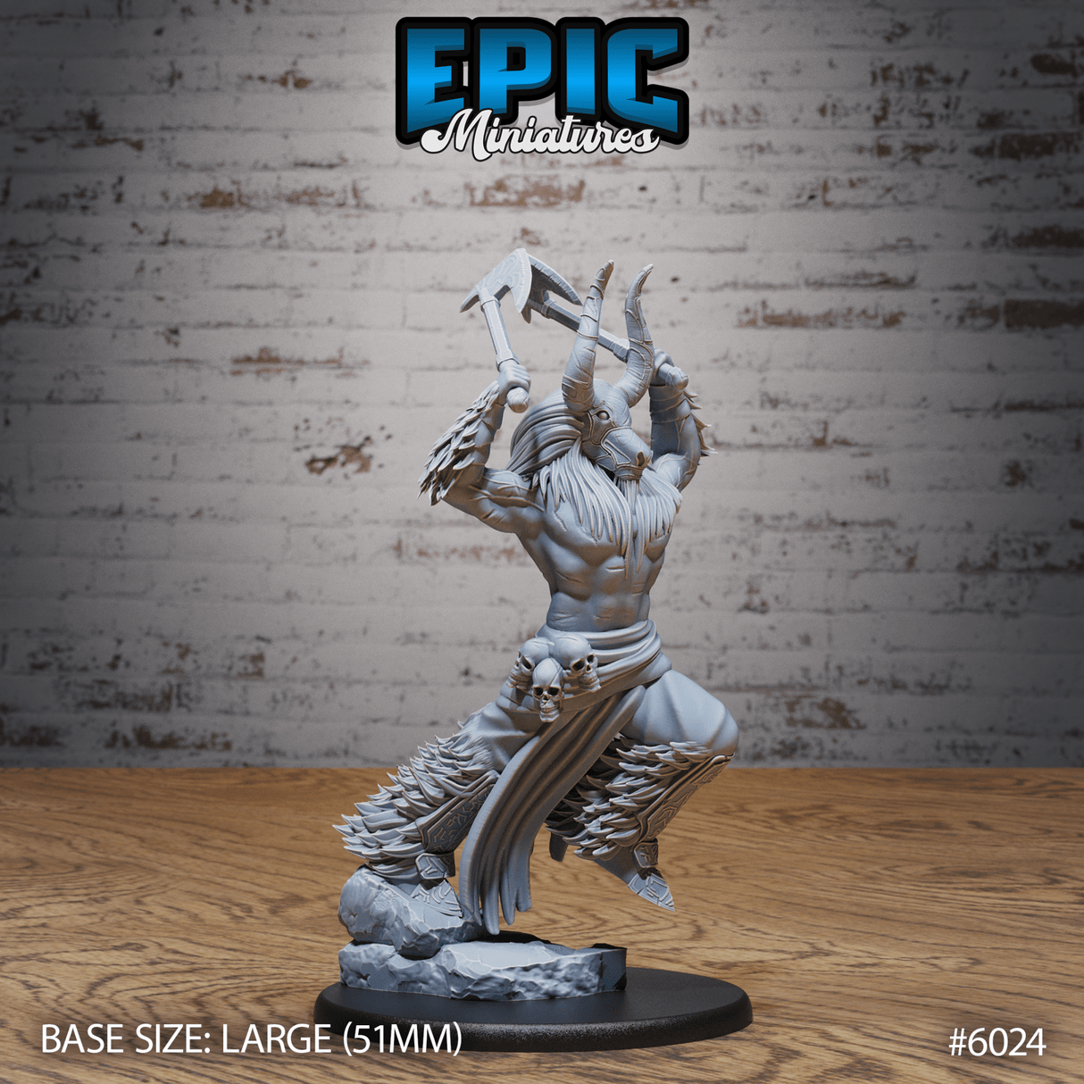 bullfolk spirit warrior Miniature | 6024 - Tabletop RPG & D&D miniature. Perfect for wargaming & collectors