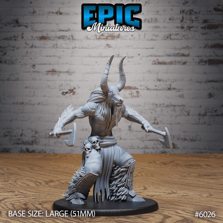 bullfolk spirit warrior Miniature | 6026 - Tabletop RPG & D&D miniature. Perfect for wargaming & collectors