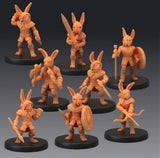 Bunny Army Miniature | 28mm - Tabletop RPG & D&D miniature. Perfect for wargaming & collectors