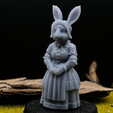 Bunny Barmaid Miniature | set of 4 - Tabletop RPG & D&D miniature. Perfect for wargaming & collectors