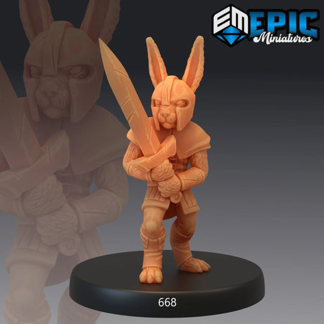 Bunny Platoon Miniature | B - Tabletop RPG & D&D miniature. Perfect for wargaming & collectors