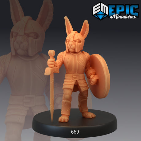 Bunny Platoon Miniature | C - Tabletop RPG & D&D miniature. Perfect for wargaming & collectors