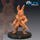Bunny Platoon Miniature | D - Tabletop RPG & D&D miniature. Perfect for wargaming & collectors