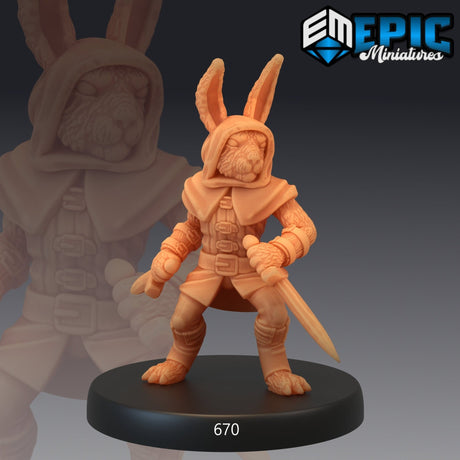 Bunny Platoon Miniature | D - Tabletop RPG & D&D miniature. Perfect for wargaming & collectors