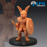 Bunny Platoon Miniature | H - Tabletop RPG & D&D miniature. Perfect for wargaming & collectors